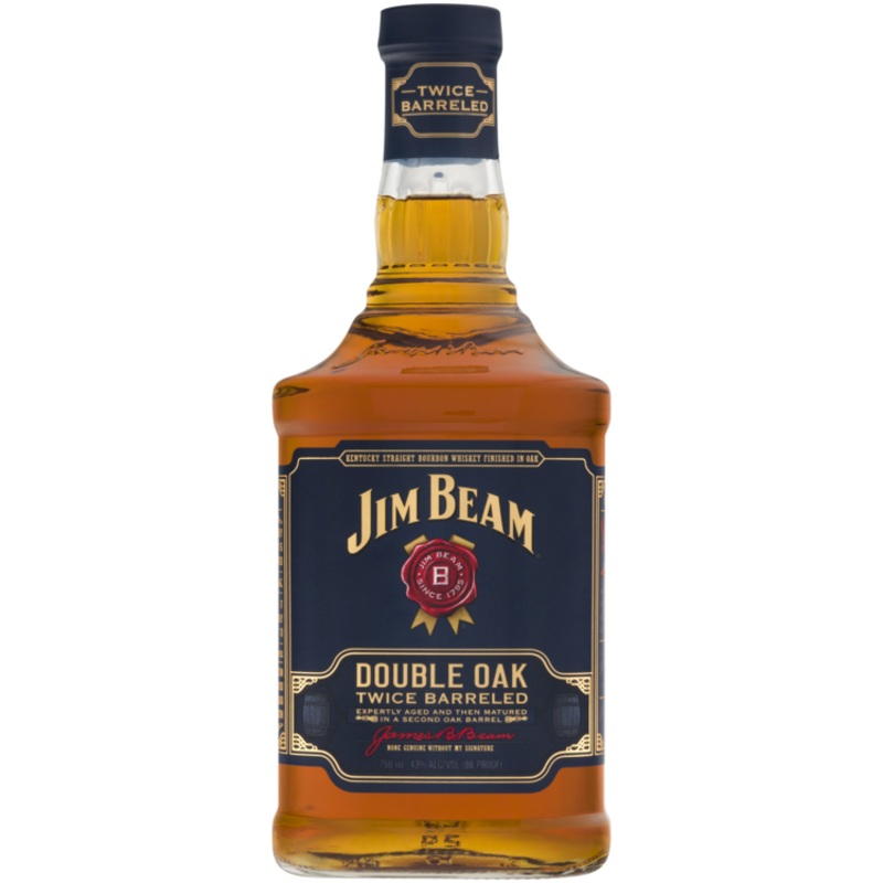 Jim Beam Straight Bourbon Double Oak Twice Barreled 86 750 ML
