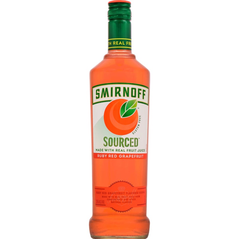 Smirnoff Ruby Red Grapefruit Flavored Vodka Sourced 60 750 ML