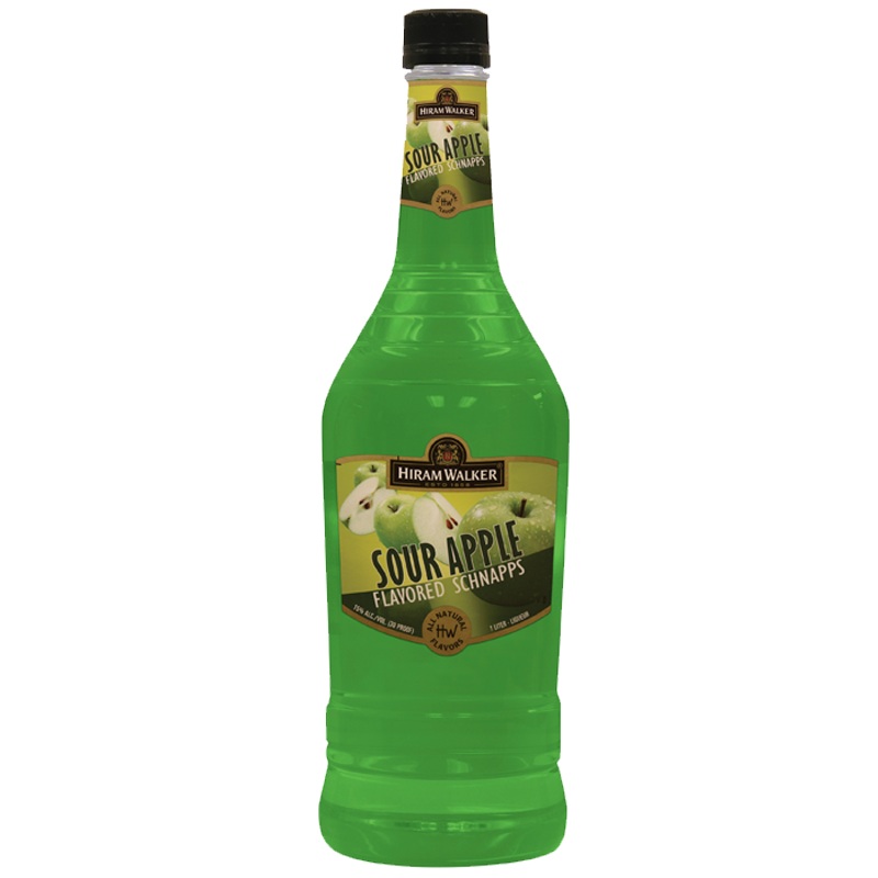 Hiram Walker Sour Apple Schnapps 30 750 ML