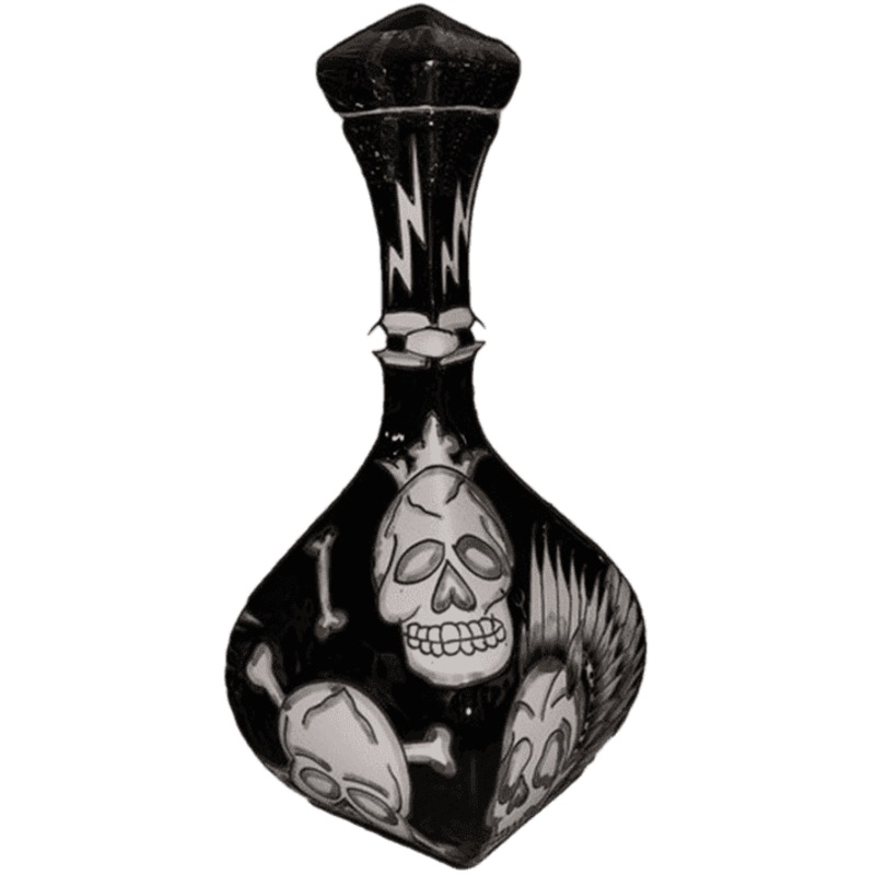 Dulce Amargura Day of the Dead Reposado Tequila Black Skull Decanter - 1L