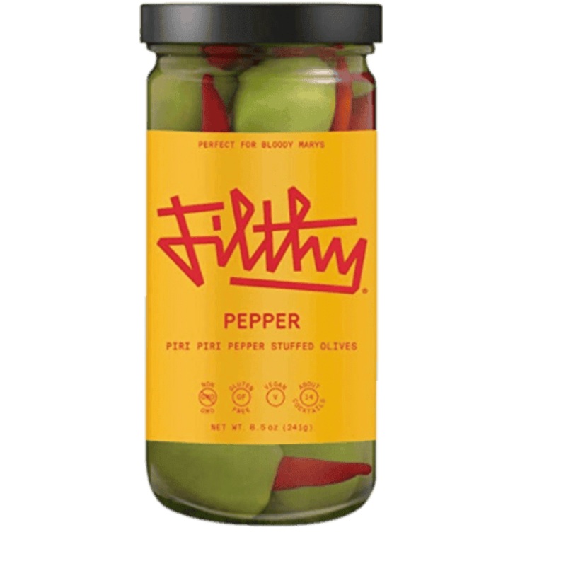 Filthy Pepper Olives 8oz - 750ML