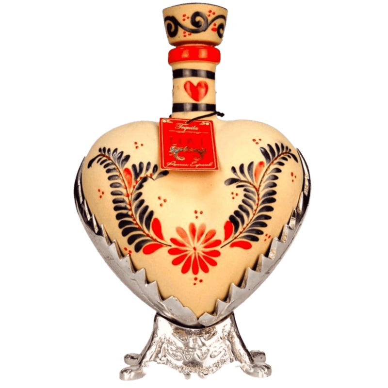 Grand Love Ceramic Red Heart Extra Anejo - 750ML