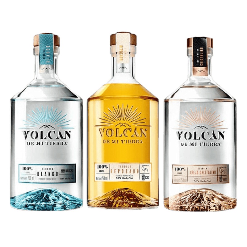 Volcan De Mi Tierra Blanco, Reposado & Anejo Cristalino Bundle Set - 750ML