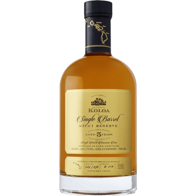 Kloa Kauai Reserve Cask Strength Single-Barrel Aged Hawaiian Rum - 750ML