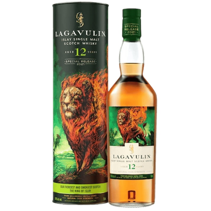 Lagavulin 12 Years The Lions Fire Scotch Whiskey - 750ML