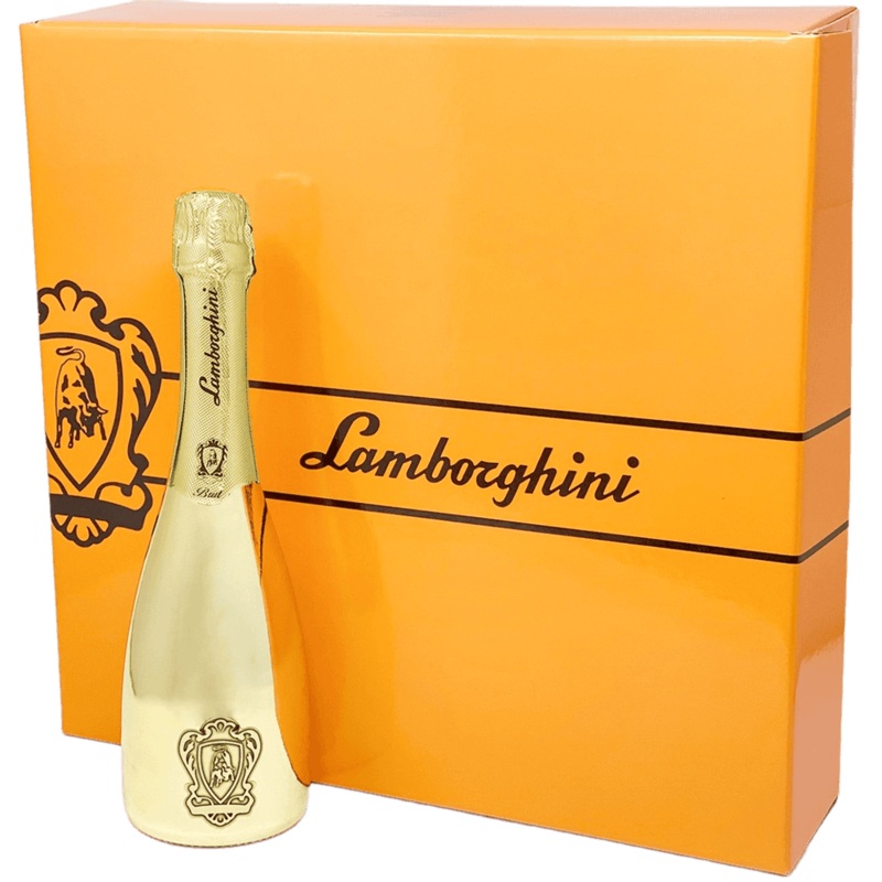 Lamborghini: Oro Vino Spumante With Crystal Glasses - 750ML