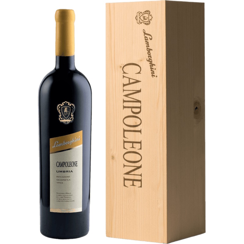 Lamborghini: Campoleone Umbria Rosso With Wooden Gift Box - 750ML