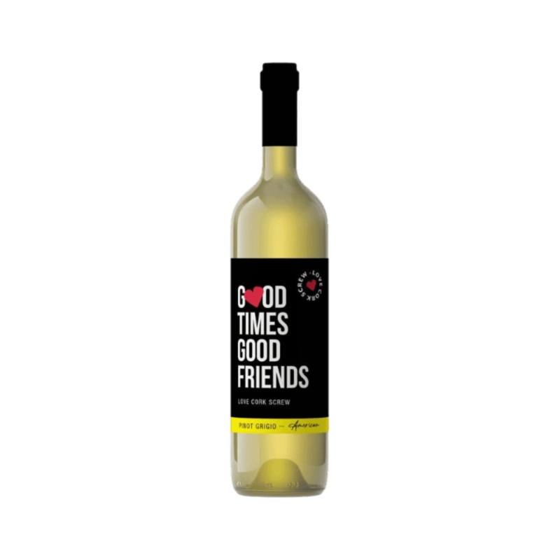 Love Cork Screw Good Times Good Friends Pinot Grigio - 750ml