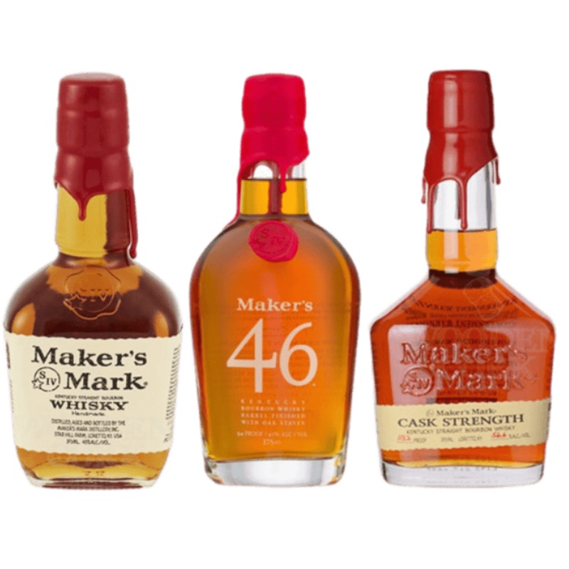 Maker's Mark Bourbon - 375ML & Cask Strength - 375ML & 46 - 375ML Bundle