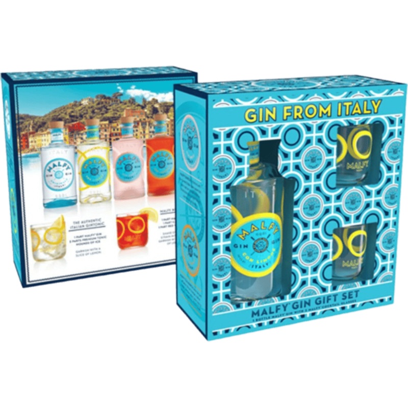Malfy Italian Gin Con Limone  with Glasses - 750ML