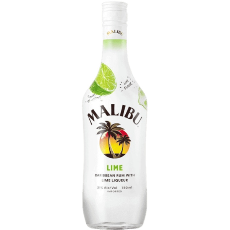 Malibu Flavored Caribbean Rum with Lime Liqueur - 750ML