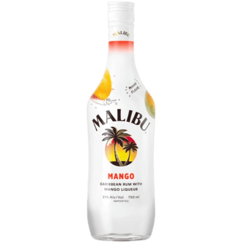 Malibu Flavored Caribbean Rum with Mango Liqueur - 750ML
