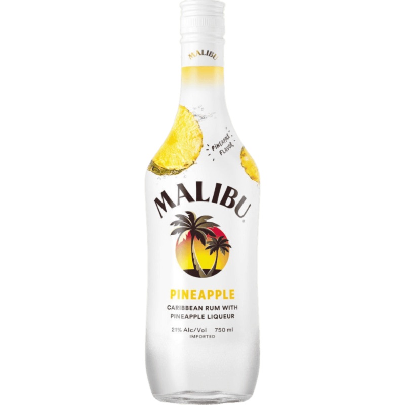 Malibu Flavored Caribbean Rum with Pineapple Liqueur - 750ML