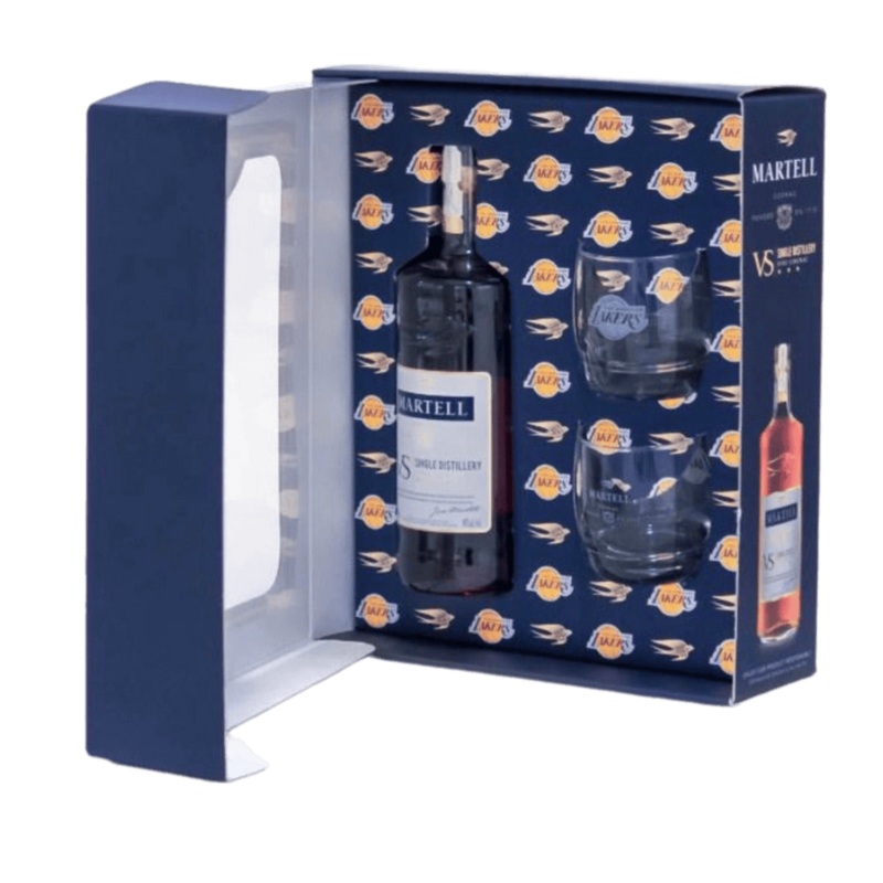 Martell Cognac VS with Lakers Glass Gift Set - 750ML