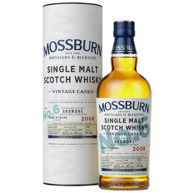 Mossburn Single Malt Scotch Ardmore Distillery Vintage Casks No. 6 9 Yr - 750ML