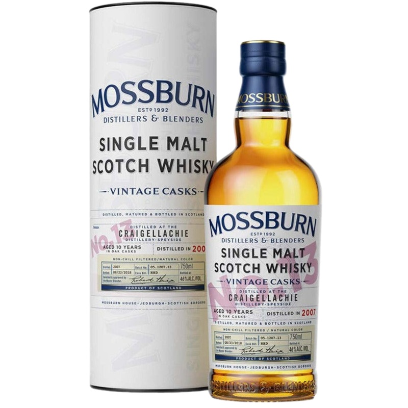 Mossburn Single Malt Scotch Craigellachie Distillery Vintage Casks No. 13 10 Yr - 750ML