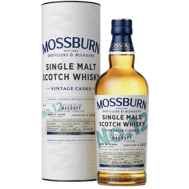 Mossburn Single Malt Scotch Macduff Distillery Vintage Casks No.12 10 Yr - 750ML