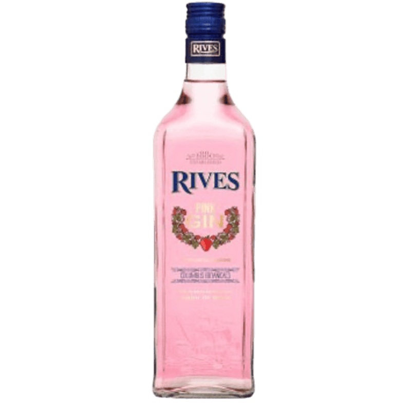 Rives Pink Spanish Distilled Strawberry Flavored Gin - 750ML