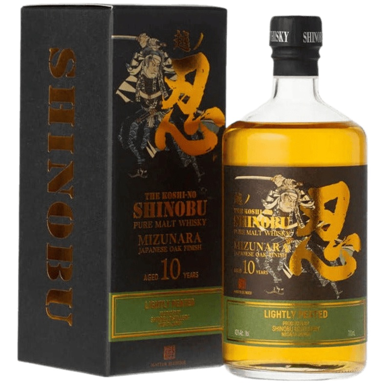 Shinobu 10 Years Old Pure Malt Whisky Lightly Peated Mizunara Oak Finish - 750ML