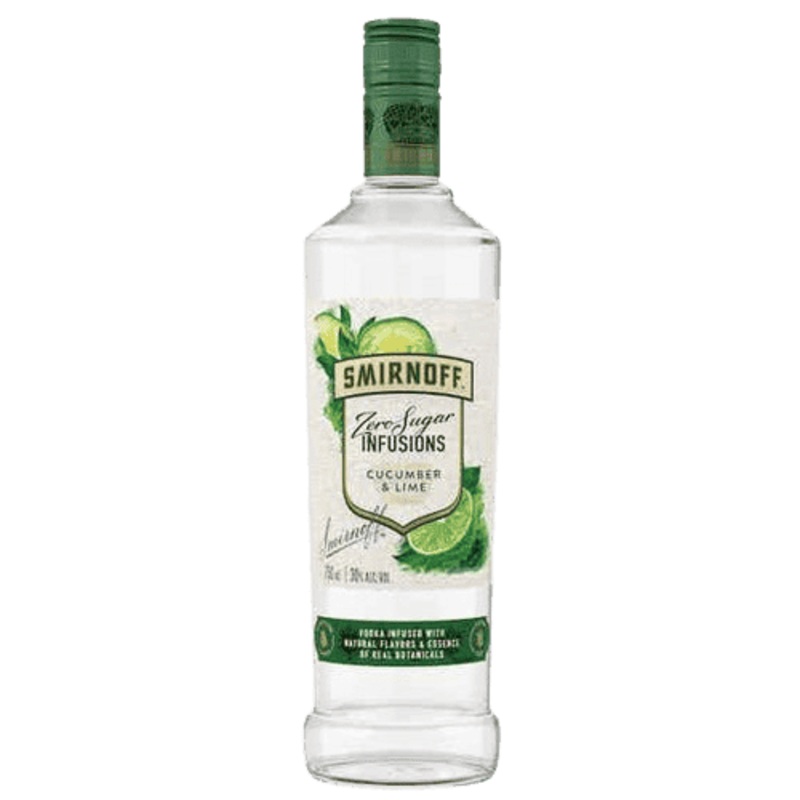 Smirnoff Zero Sugar Infusions Vodka, Cucumber & Lime - 750ML