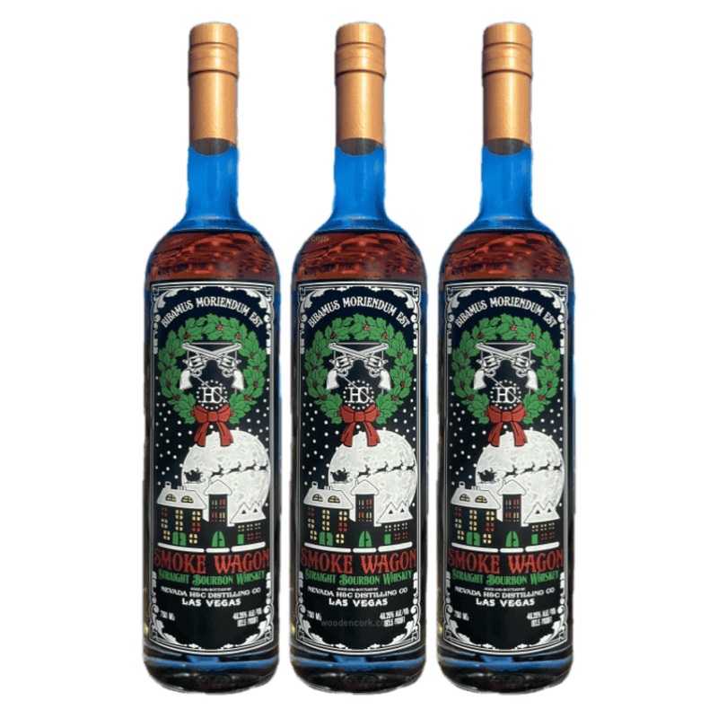 Smoke Wagon Straight Bourbon Christmas 2023 Limited Edition 3 Pack - 750ML