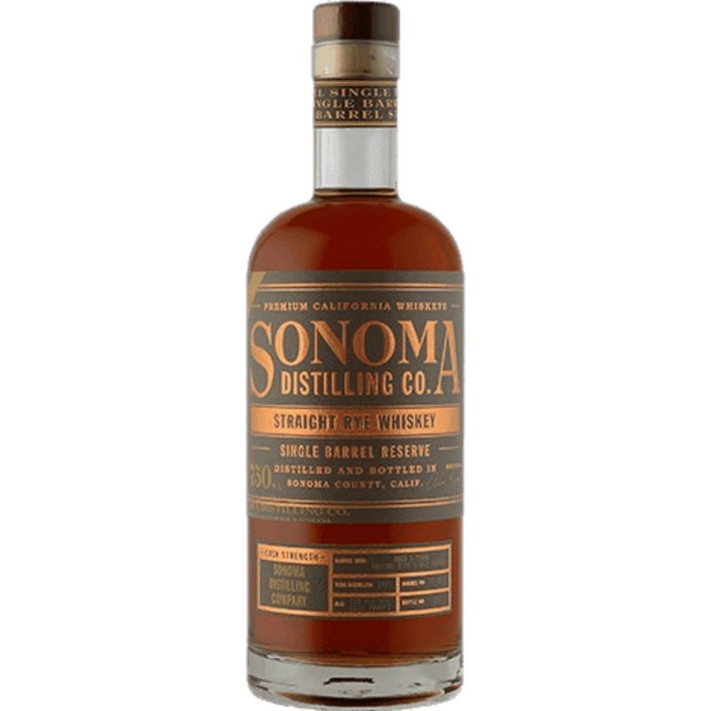 Sonoma Distilling Single Barrel Straight Rye Whiskey Cask Strength - 750ML