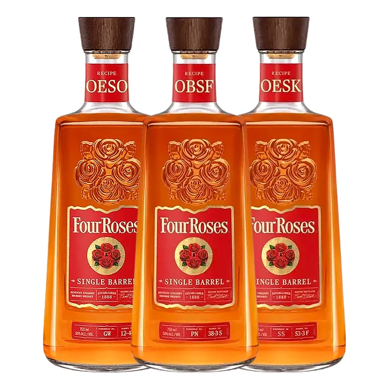 Four Roses Single Barrel OBSF, OESK, OESO 3-Pack Bundle