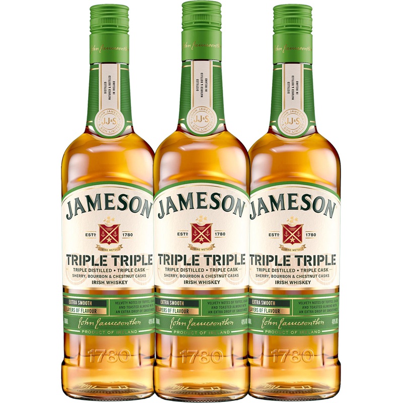 Jameson Triple Triple Irish Whiskey 3-Pack