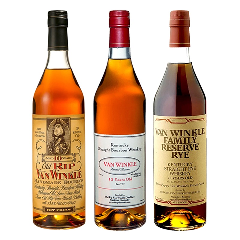Old Rip Van Winkle 10 Year & 12 Year & 13 Year Bundle