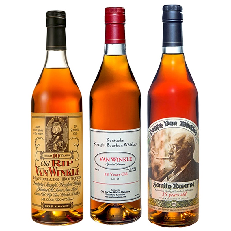 Old Rip Van Winkle 10 Year & 12 Year & 15 Year Bundle