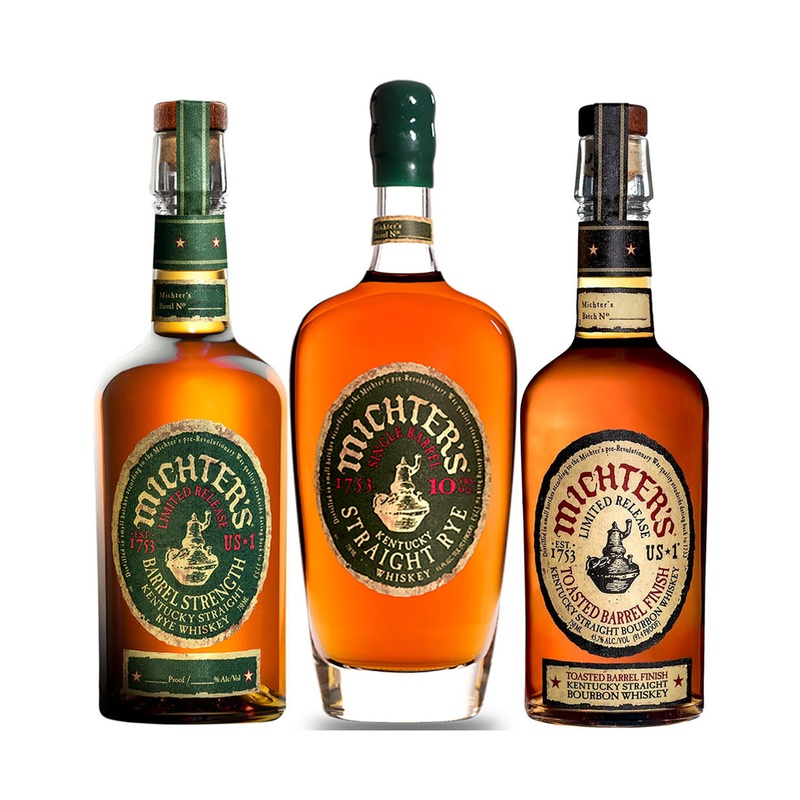 Michter's 10 Year Rye - Barrel Strength Rye - Toasted Barrel - Bourbon 3-Pack