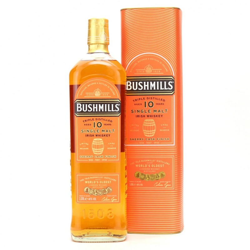 Bushmills 10 Year Old Sherry Cask Finish Single Malt Irish Whiskey 1L