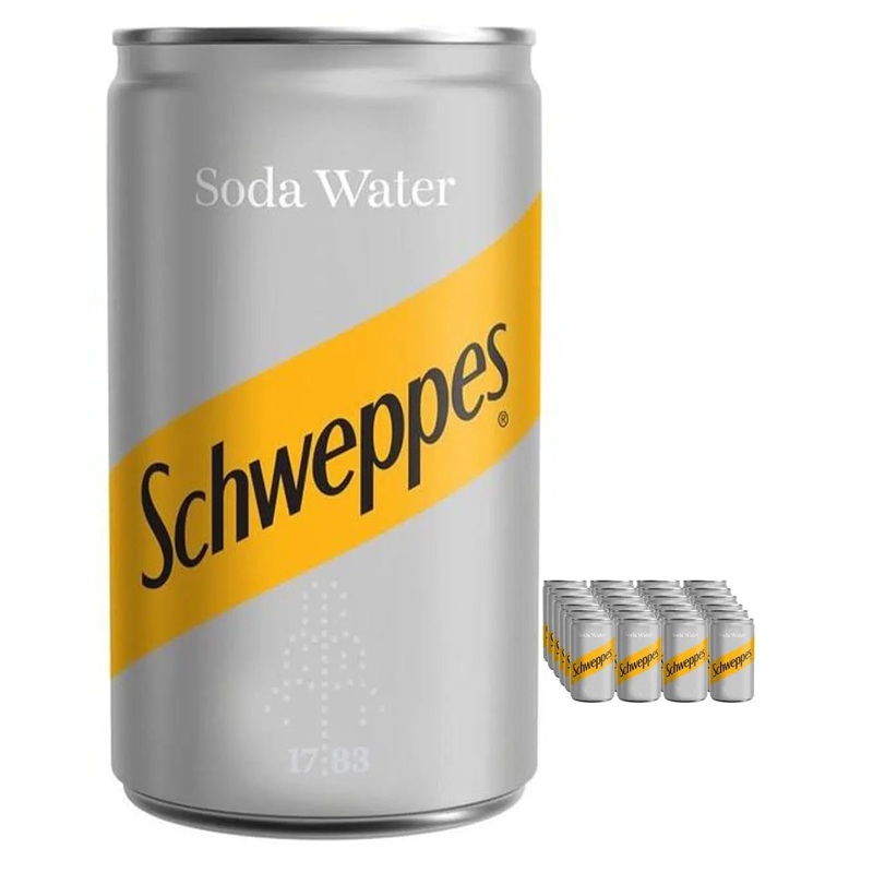 Schweppes Soda Water Multipack, 24 x 150 ml