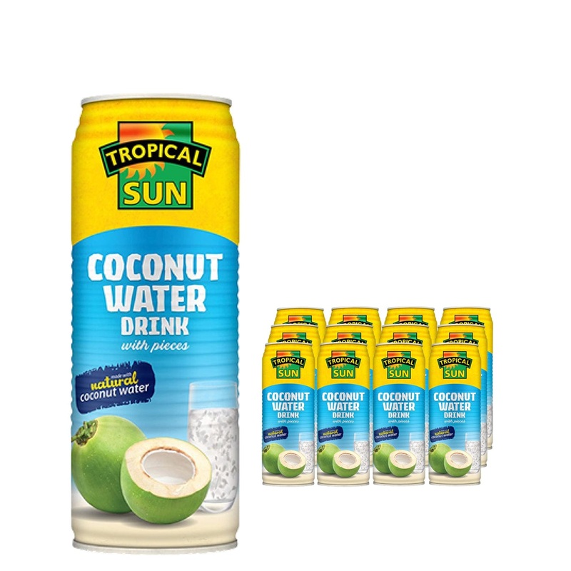 Tropical Sun Coconut Water Drink Can Multipack, 12 x 520 ml