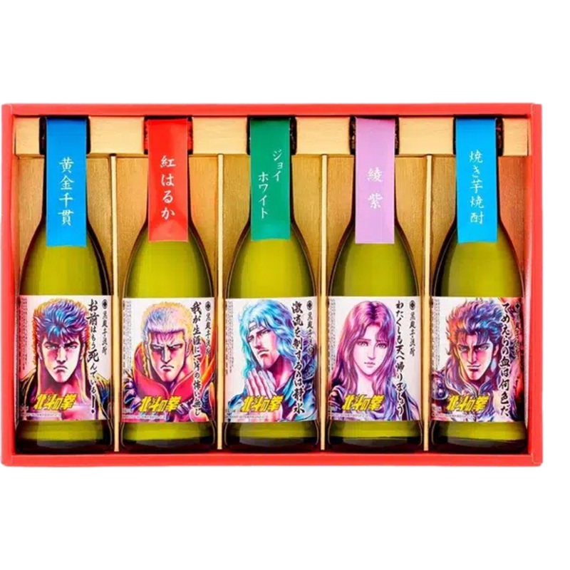 Fist of the North Star Shochu Mini Bottle Set 1350ml (270ml per bottle)