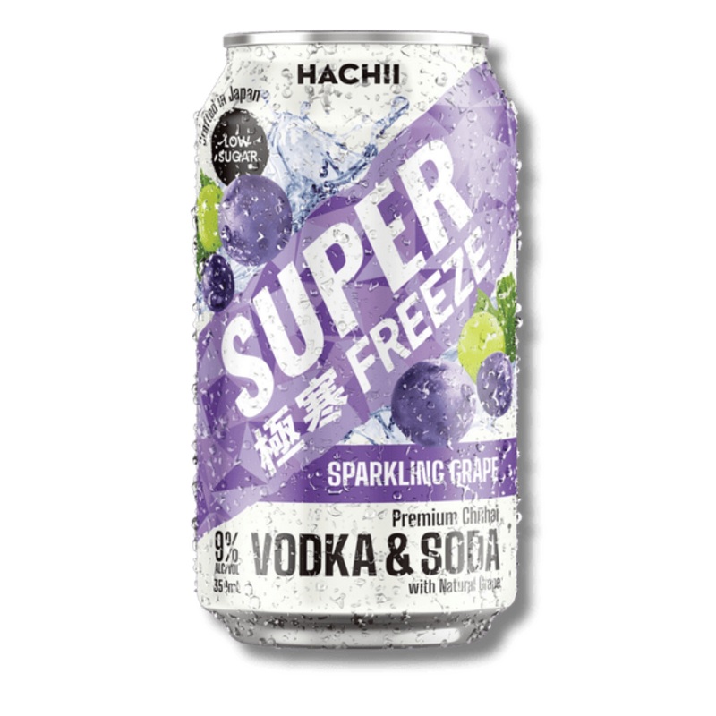 Hachii Super Freeze Sparkling Grape 24x350ml