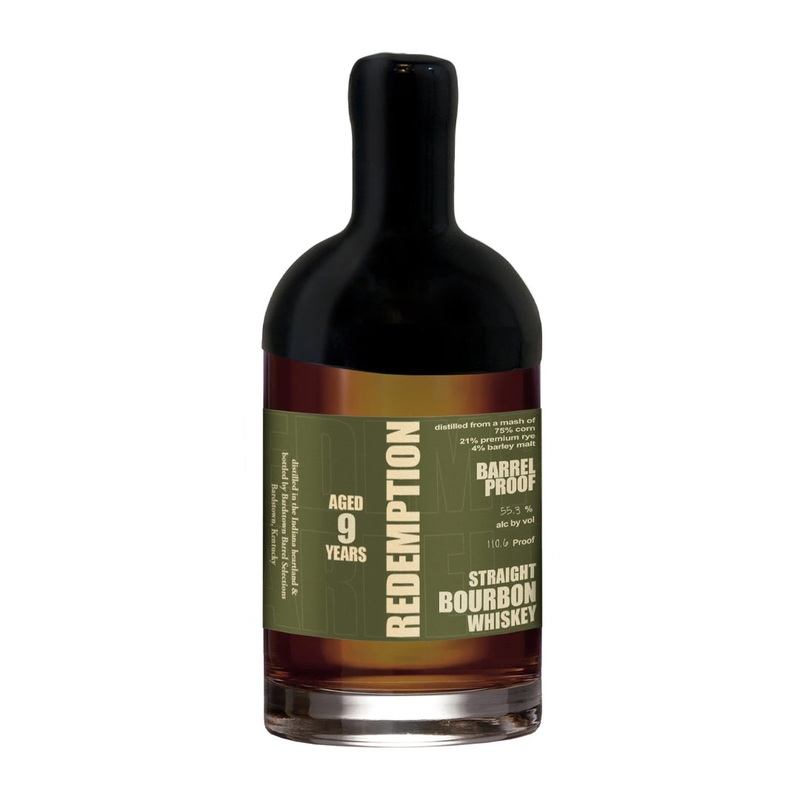 Redemption 9 Year Old Barrel Proof Straight Bourbon Whiskey Batch 1