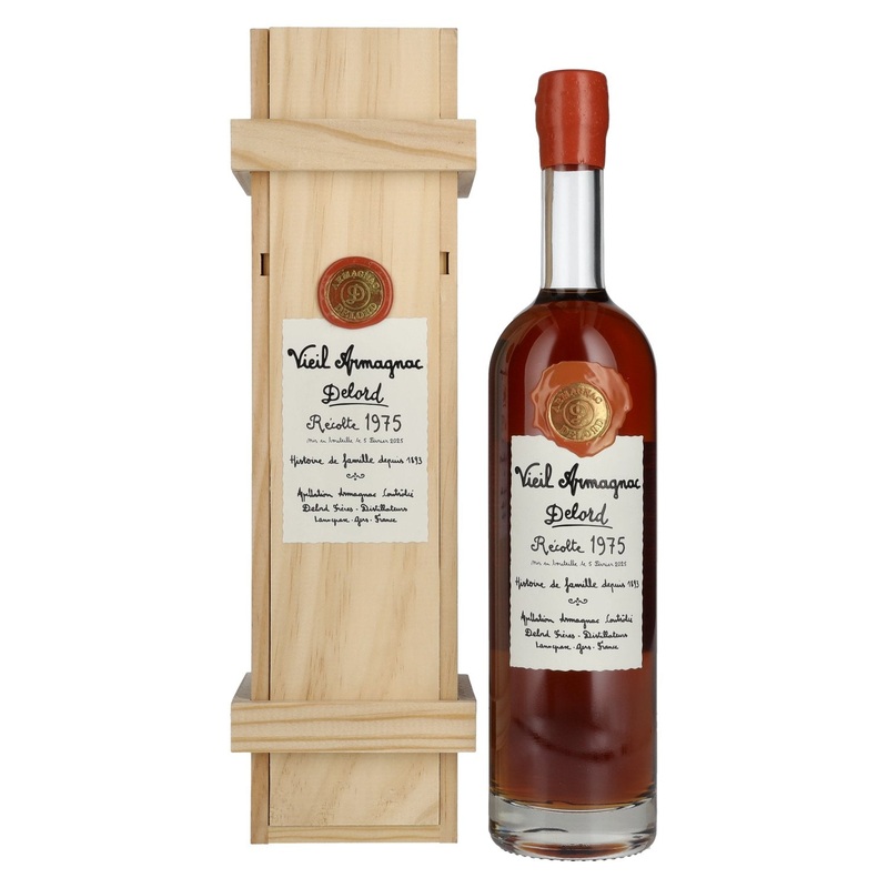 Vieil Armagnac Delord Vintage Recolte 1975 40% Vol. 0,7l in wooden box
