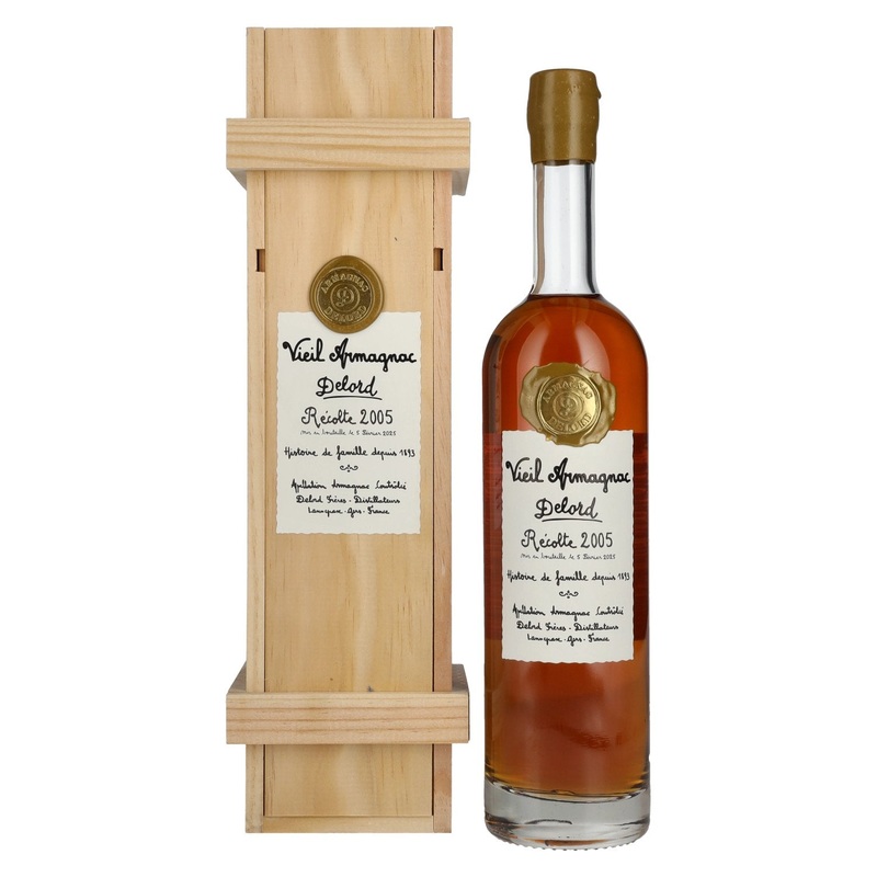 Vieil Armagnac Delord Vintage Recolte 2005 40% Vol. 0,7l in wooden box