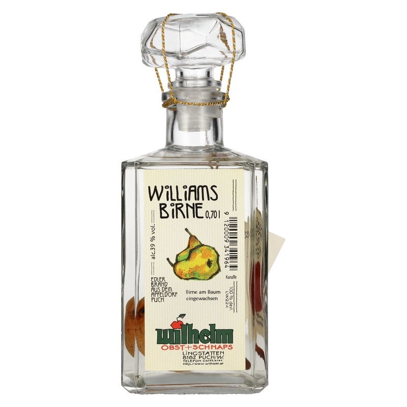 Wilhelm Williams pear in carafe with real pear 39% Vol. 0,7l