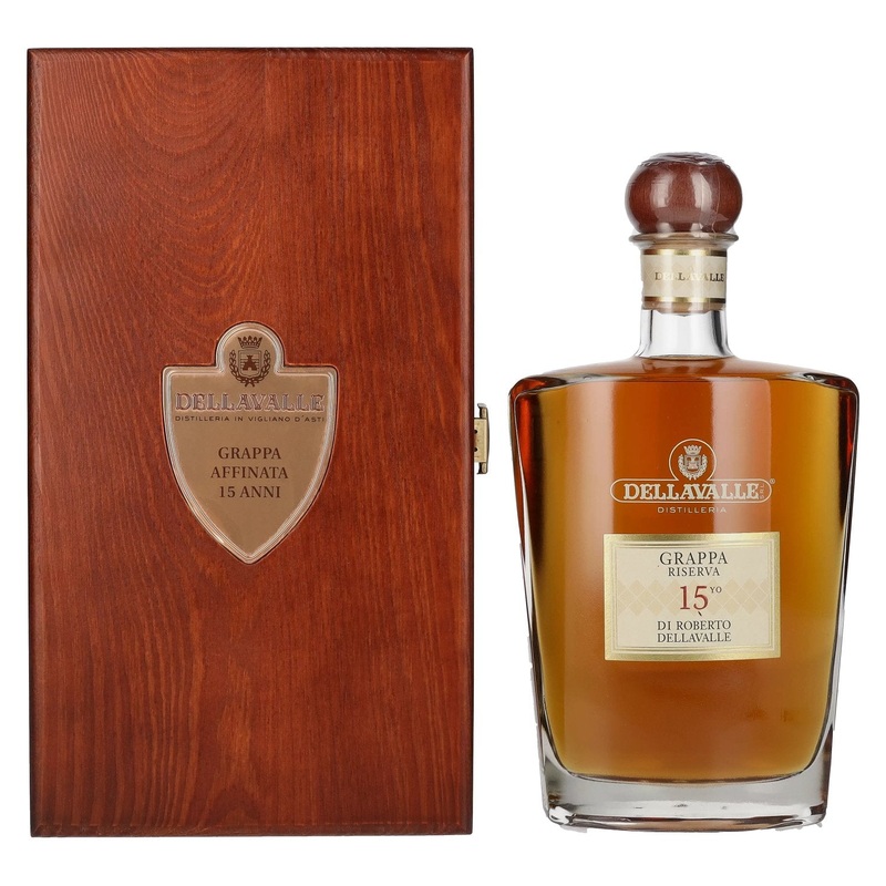 Dellavalle Grappa Reserva 15 ANNI di Roberto Dellavalle 42% Vol. 0,7l in wooden box