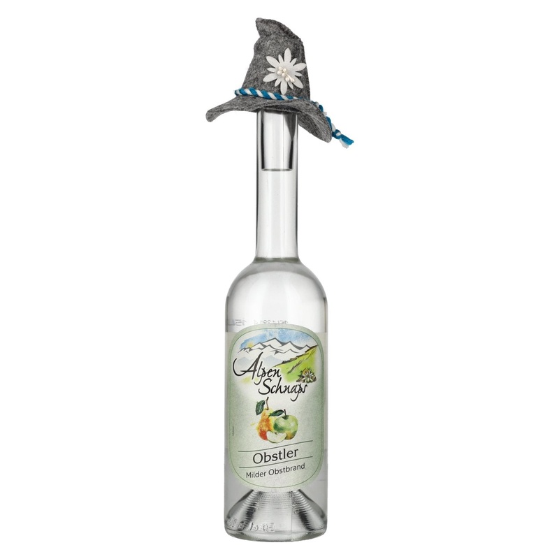 Nannerl Alpenschnaps OBSTLER 38% Vol. 0,5l with felt hat