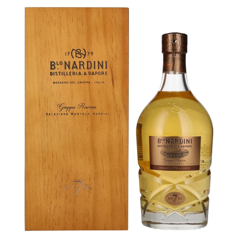 Nardini Grappa Riserva 7 ANNI 45% Vol. 0,7l in wooden box