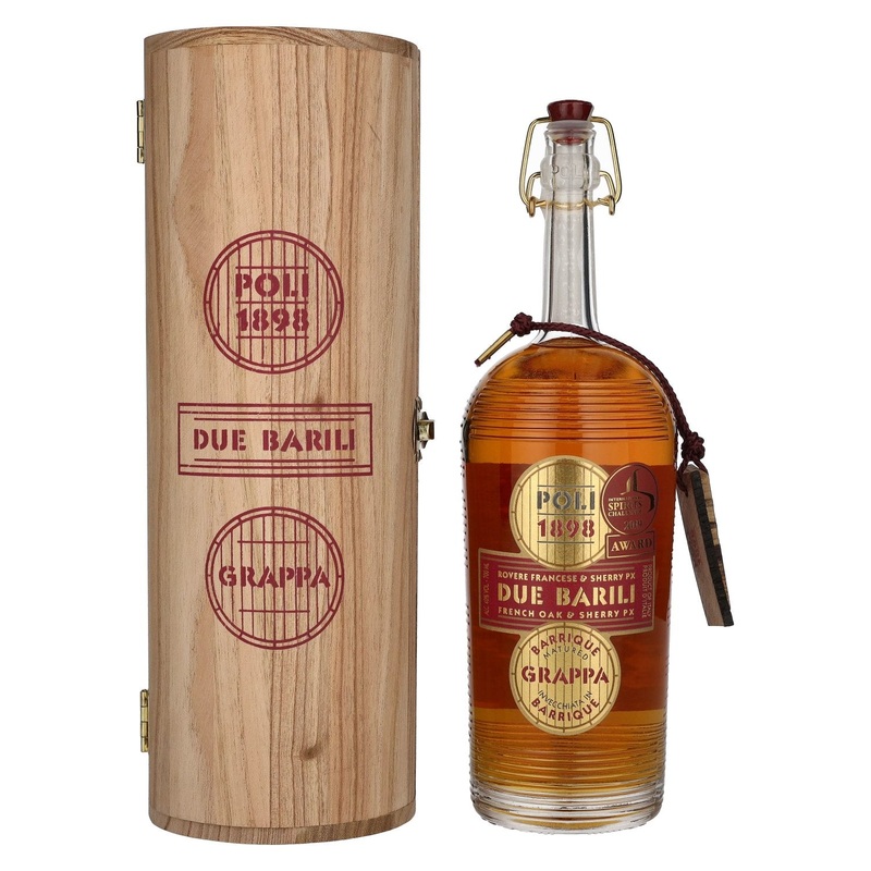 Poli Grappa Barrique Due Barili 40% Vol. 0,7l in wooden box