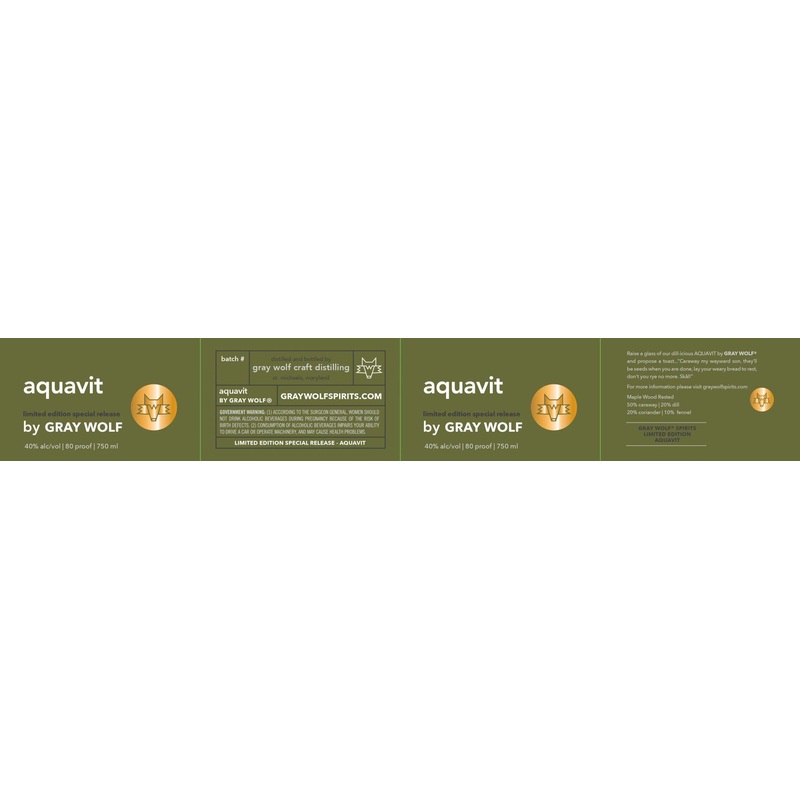 Gray Wolf Aquavit Limited Edition Special Release