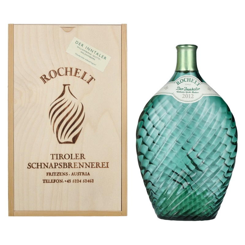 Rochelt Der Inntaler Williamsbirne-Quitte-Waldhimbeere 2012 50% Vol. 0,7l in wooden box