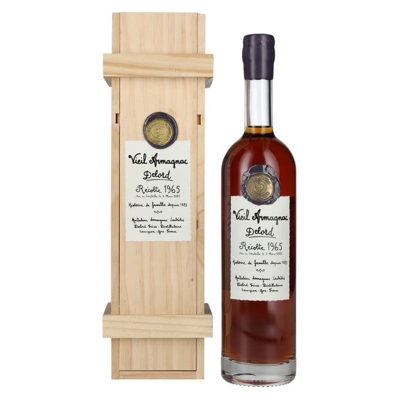 Vieil Armagnac Delord Vintage Recolte 1965 40% Vol. 0,7l in wooden box