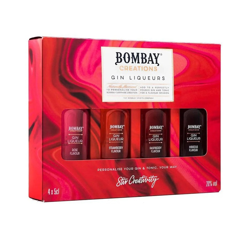Bombay Creations Gin Liqueur Miniature Gift Pack, 4 x 5 cl