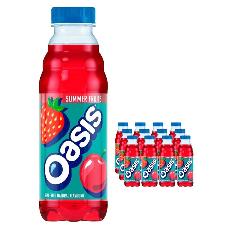 Oasis Summer Fruits Plastic Bottle Multipack, 12 x 500 ml