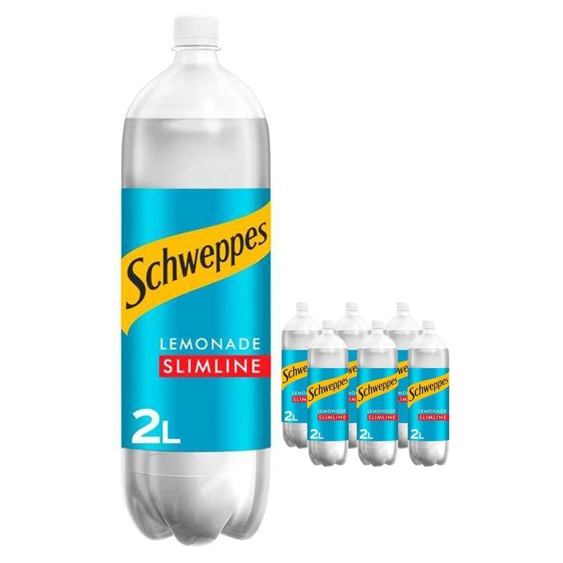 Schweppes Slimline Lemonade Multipack, 6 x 2 L